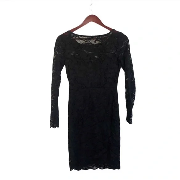 Ambiance Black Lace Long Sleeve Dress Ambiance Black Lace Long Sleeve Dress